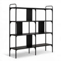 Czarny metalowy regał biblioteczny 120 x 35 x 180 cm